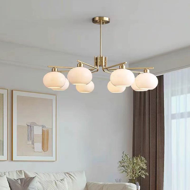 Valentina Lustre Dôme Nordique, Metal/Verre, Laiton/Nickel, Chambre - Neutralighting
