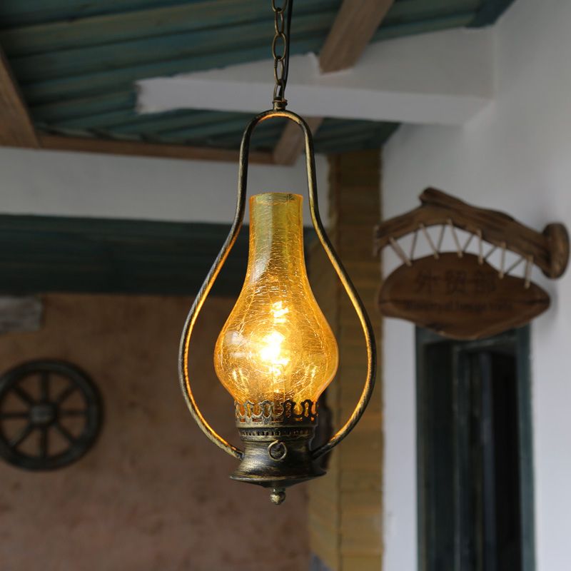 Silva Suspension Lanterne Rétro, Métal/Verre, Bronze Antique/Cuivre Patiné, Salon - Neutralighting