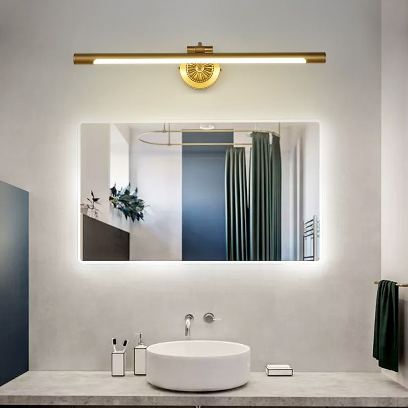 Tiffany Applique de Vanité Linéaire Moderne, Métal/Acrylique, Or, Salle de Bain - Neutralighting