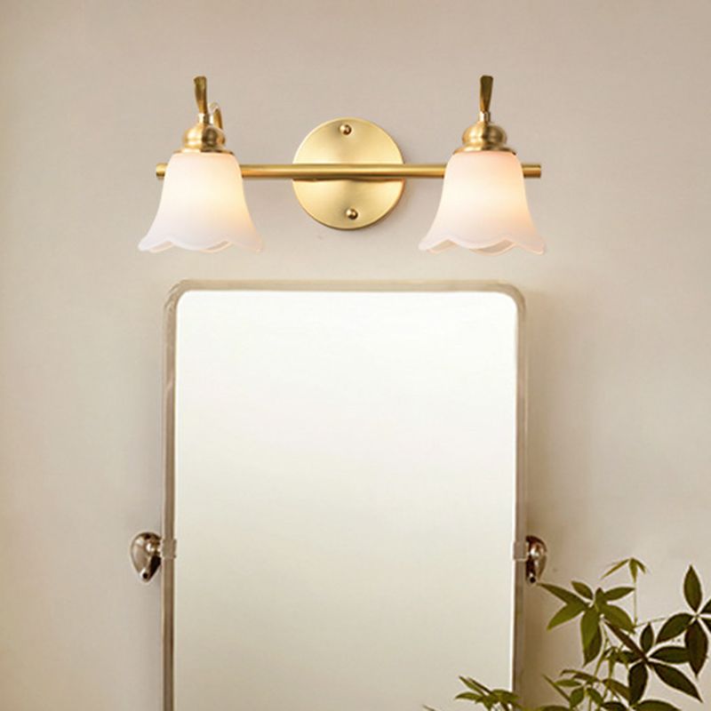 Ray Applique Murale Fleur Moderne, Métal/Verre, Or, Salle de Bain - Neutralighting