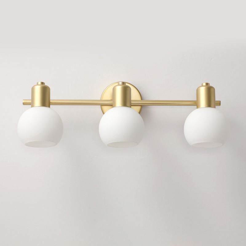 Valentina Applique Murale Globe Simple, Métal/Verre, Doré, Chambre - Neutralighting
