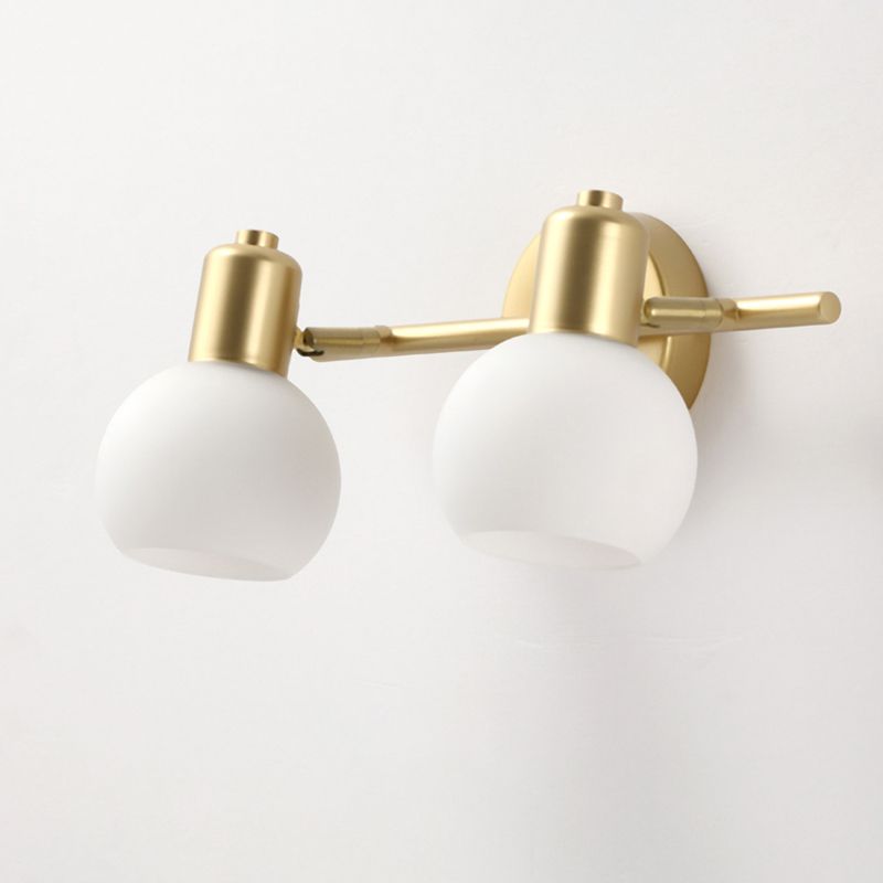 Valentina Applique Murale Globe Simple, Métal/Verre, Doré, Chambre - Neutralighting
