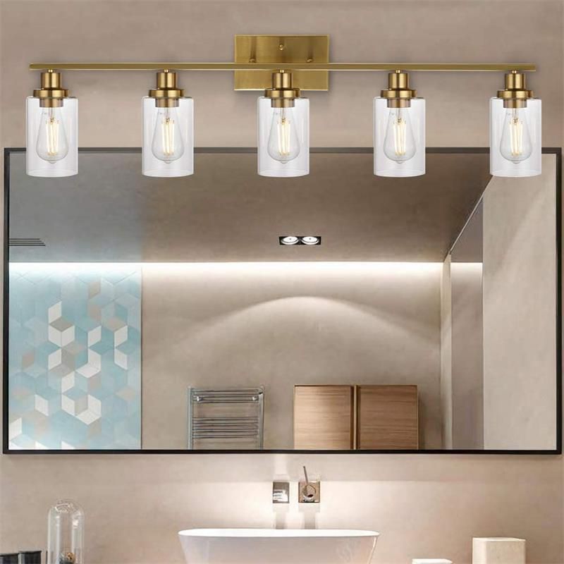 Silva Applique Murale Miroir Cylindrique Moderne, Verre/Métal, Noir/Or/Nickel, Chambre - Neutralighting