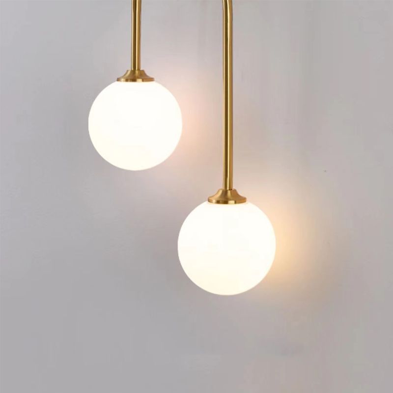 Valentina Applique Murale Globe Moderne, Métal/Verre, Laiton, Salon - Neutralighting