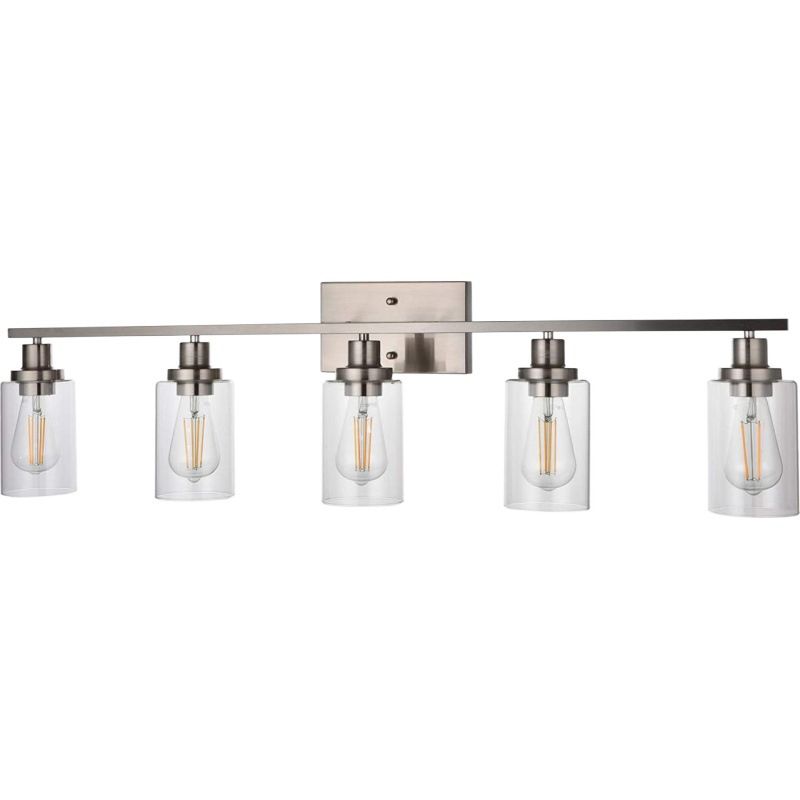 Silva Applique Murale Miroir Cylindrique Moderne, Verre/Métal, Noir/Or/Nickel, Chambre - Neutralighting