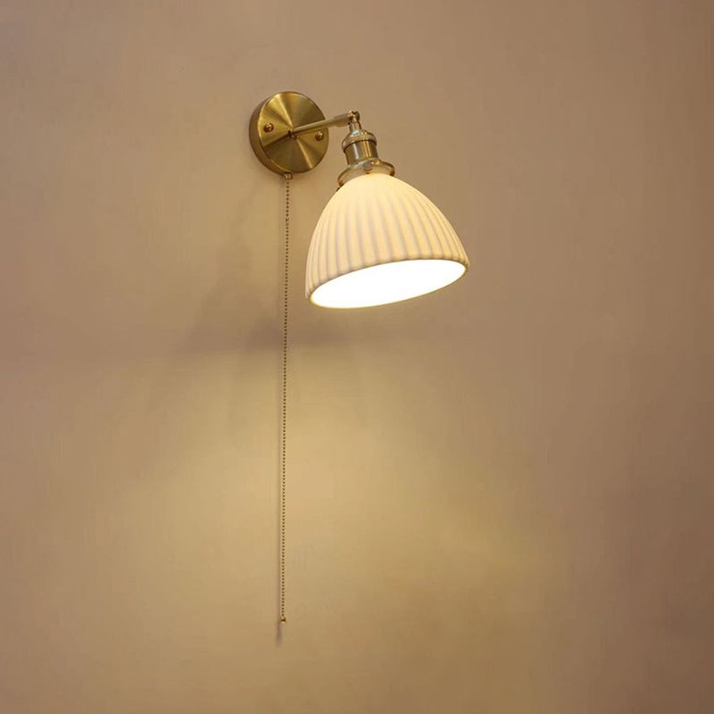 Arisha Applique Murale de Commode Moderne Scandinave Froissée, Métal/Pierre, Chambre - Neutralighting