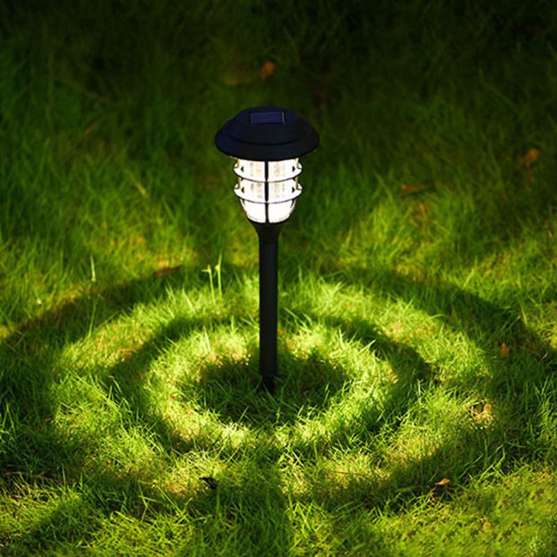 Ray Borne Extérieure Cylindre Moderne, Métal/Acrylique, Noir, Jardin - Neutralighting