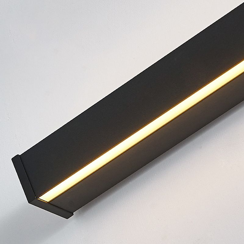 Ray Applique Murale Linéaire Miroir Minimaliste, Métal/Acrylique, Noir, Salon - Neutralighting
