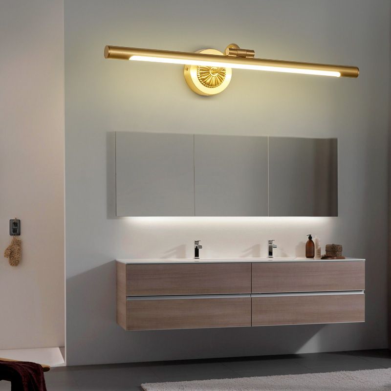 Tiffany Applique de Vanité Linéaire Moderne, Métal/Acrylique, Or, Salle de Bain - Neutralighting