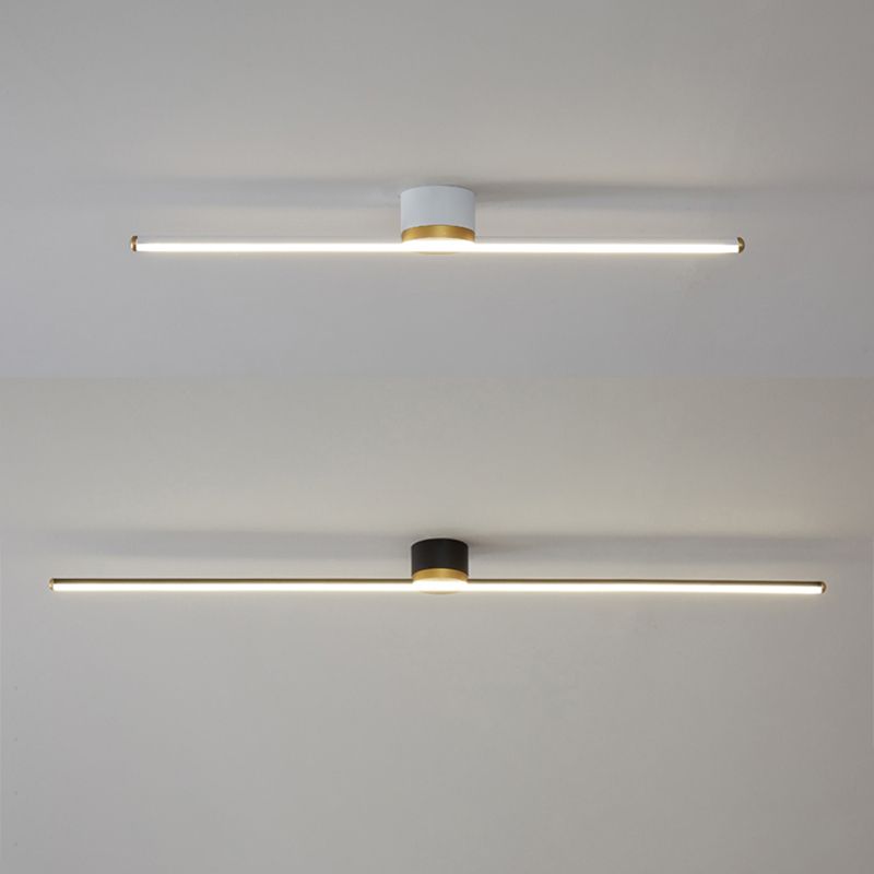 Erix Plafonnier Linéaire Moderne Blanc/Noir. Salon - Neutralighting