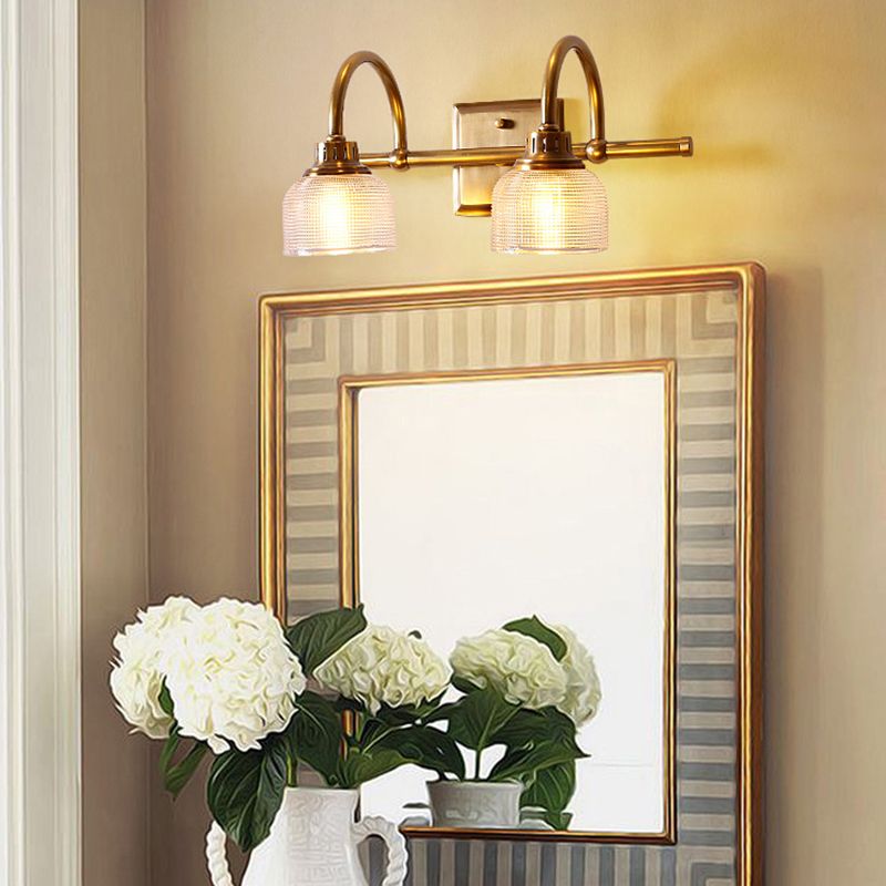 Arisha Applique Murale Bol Vintage, Métal/Verre, Laiton, Salle de Bain - Neutralighting