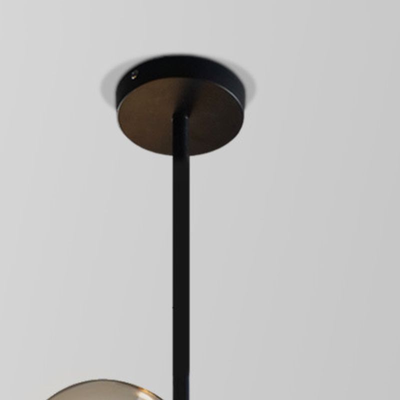 Valentina Lustre Industriel, Metal/Verre, Noir, Chambre - Neutralighting