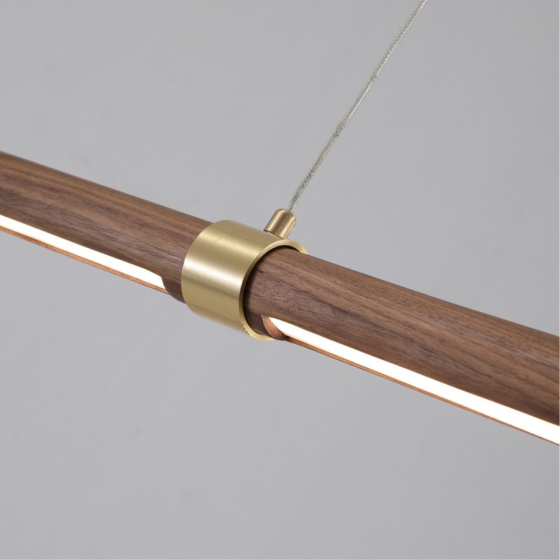 Muto Design Italien Luminaires Suspensions Linéaire Rustique Métal/Acrylique Bois Cuisine/Chambre - Neutralighting