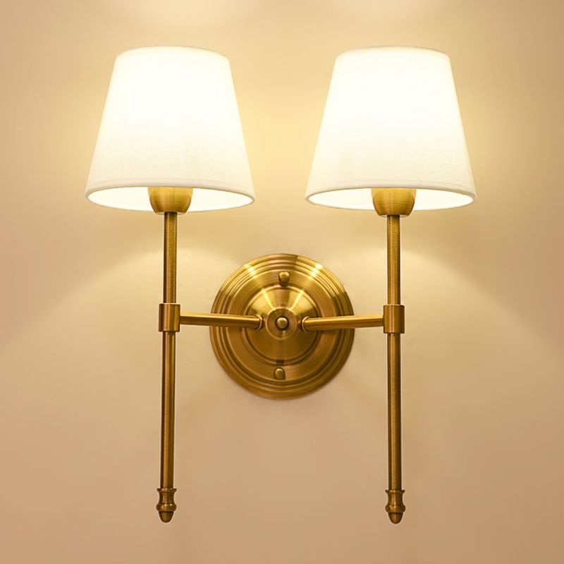 Tiffany Applique Murale Moderne, Métal/Tissu, Or, Couloir/Salon - Neutralighting