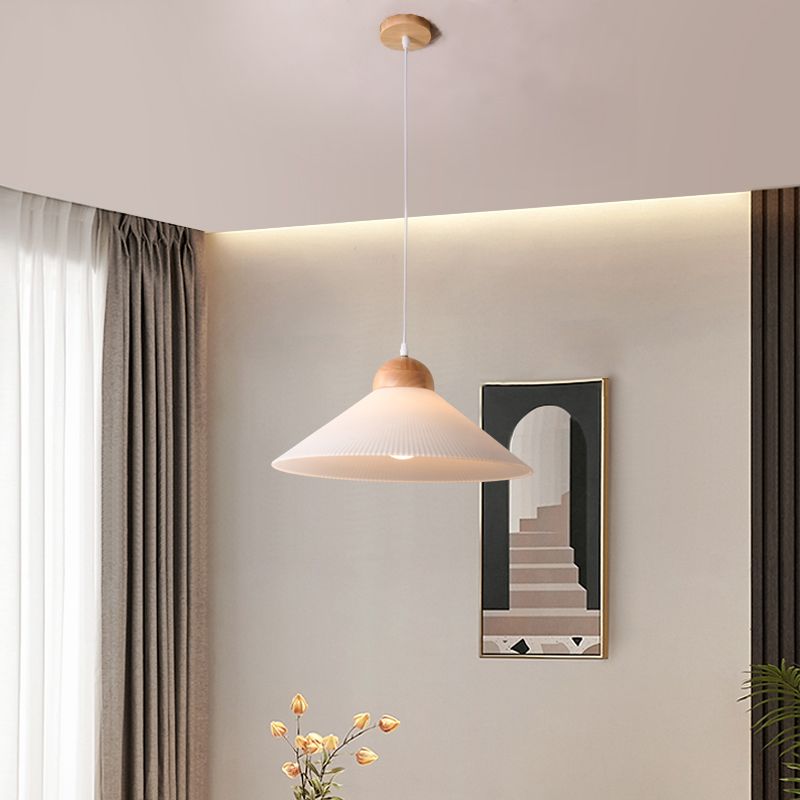 Muto Suspension Bol Moderne, Bois/Verre, Marron, Salon - Neutralighting
