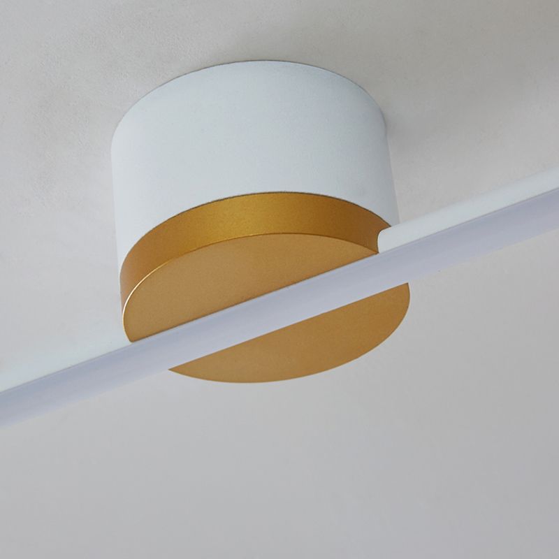 Erix Plafonnier Linéaire Moderne Blanc/Noir. Salon - Neutralighting