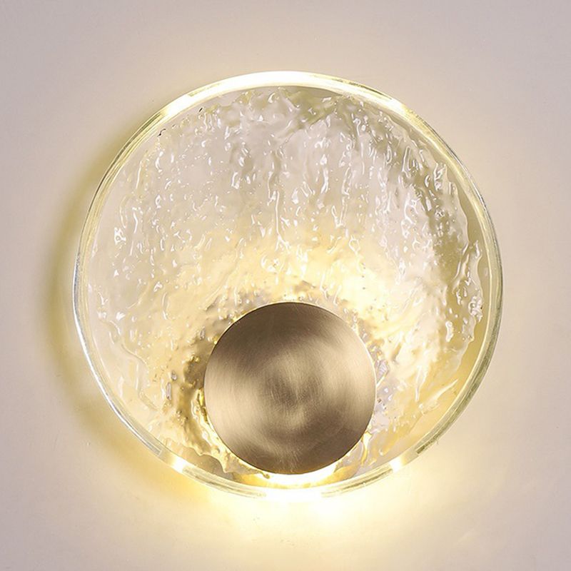 Kristy Applique Murale Rounde Moderne, Cristal/Métal, Or, Chambre à Coucher - Neutralighting