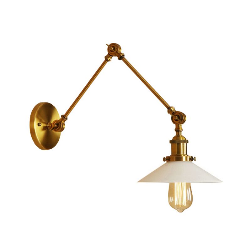 Silva Applique Murale Réglable Rétro, Métal, Bronze/Laiton, Couloir