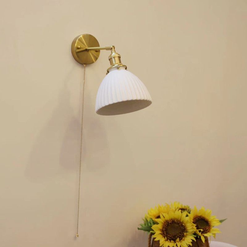 Arisha Applique Murale de Commode Moderne Scandinave Froissée, Métal/Pierre, Chambre - Neutralighting