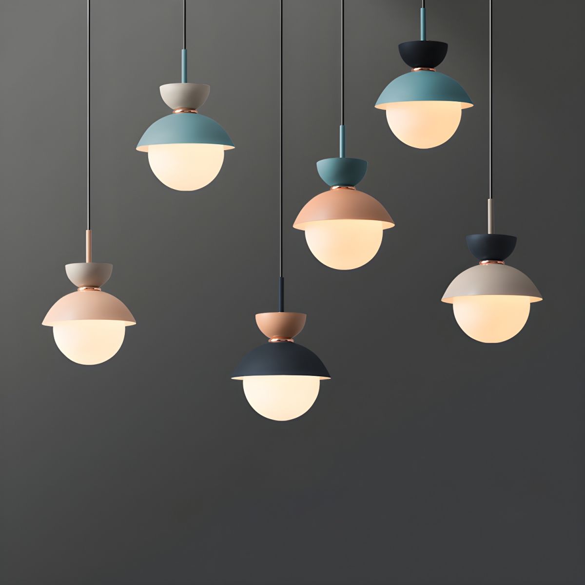 Arisha LED Coloré Métal Suspension Chambre à Coucher Salon - Neutralighting