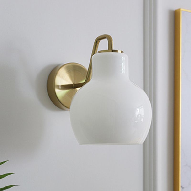 Arisha Applique Murale Vase Scandinave, Verre/Métal, Or, Cuisine - Neutralighting