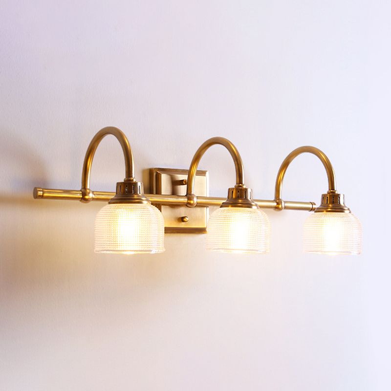 Arisha Applique Murale Bol Vintage, Métal/Verre, Laiton, Salle de Bain - Neutralighting
