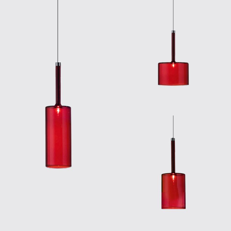 Priya Lustre Suspension Moderne Minimaliste Verre Clair/Gris Bar - Neutralighting