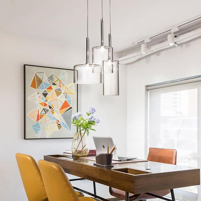 Kristy Design LED Suspension Clair Verre/Métal Chambre à coucher - Neutralighting