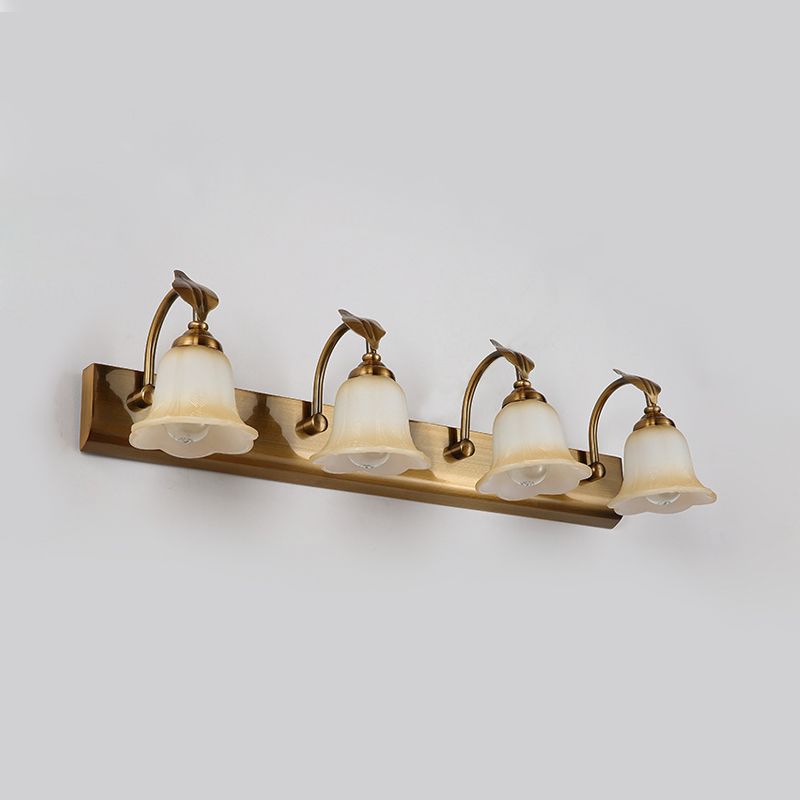 Ray Applique Murale Miroir Fleur Rétro, Métal/Verre, Or, Salle de Bain - Neutralighting