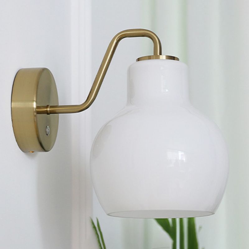Arisha Applique Murale Vase Scandinave, Verre/Métal, Or, Cuisine - Neutralighting