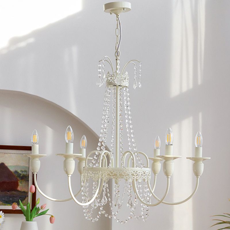 Sliva Lustre Lanterne Retro, Metal/Cristal, Blanc, Salon - Neutralighting