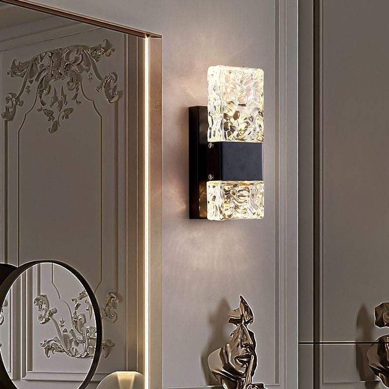 Arisha Modern Rectangular Metal Wall Lamp, Gold