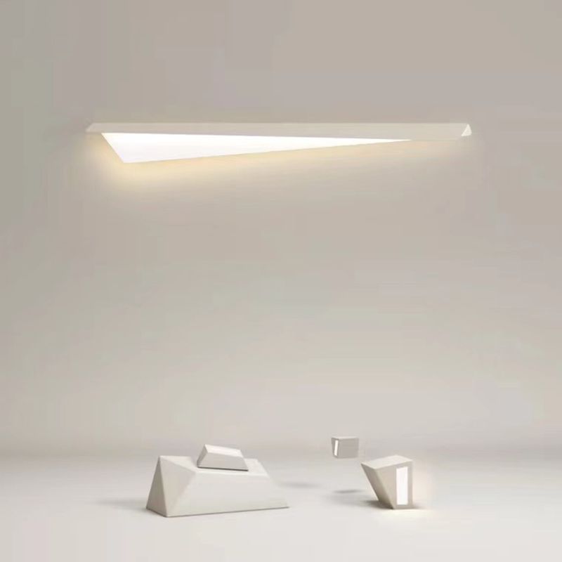 Arisha Applique Murale Géométrique Minimaliste, Métal, Blanc, Salon - Neutralighting