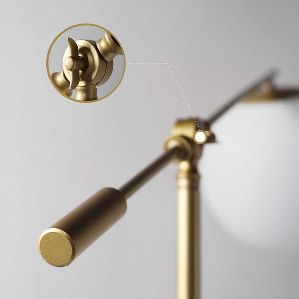 Valentina Lampadaire Boule Moderne, Verre/Métal, Doré, Salon - Neutralighting