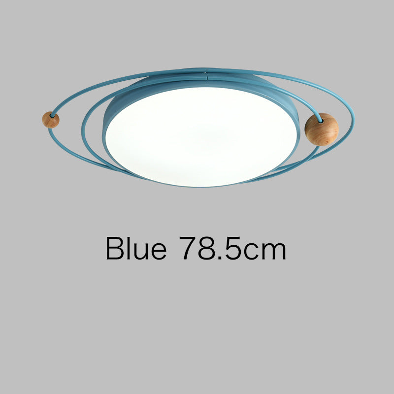 Arisha Plafonnier Rond Moderne, Metal/Bois, Blanc/Noir/Gris/Vert/Bleu, Salon - Neutralighting