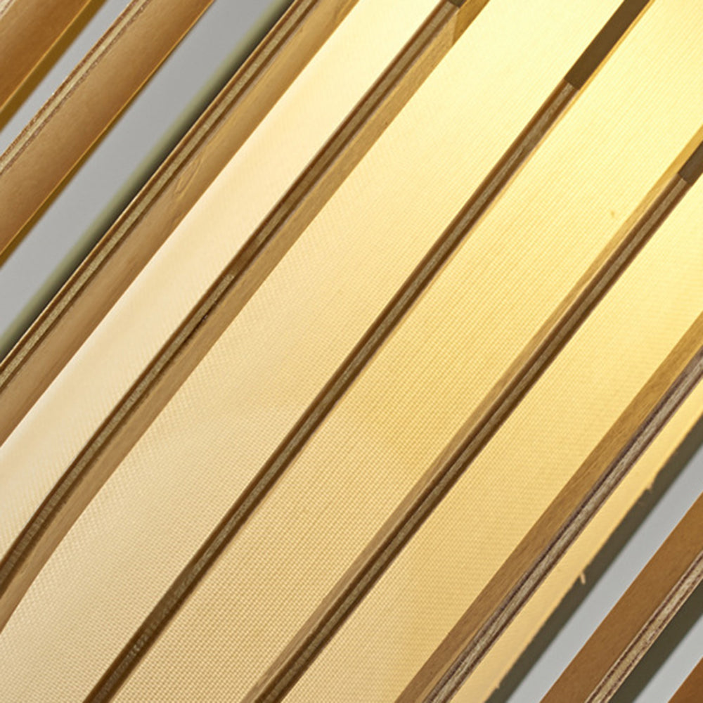 Muto Suspension cylindre Rustique, Bois/Tissu, Vert/Marron, Chamber à Coucher - Neutralighting