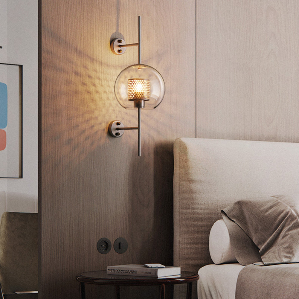 Kiri Applique Murale Globe Vintage Cuivre/Argent. Salle de Bain - Neutralighting