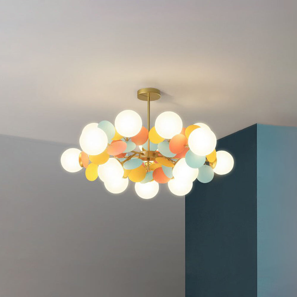 Nexen Plafonnier en forme de branche florale multicolore