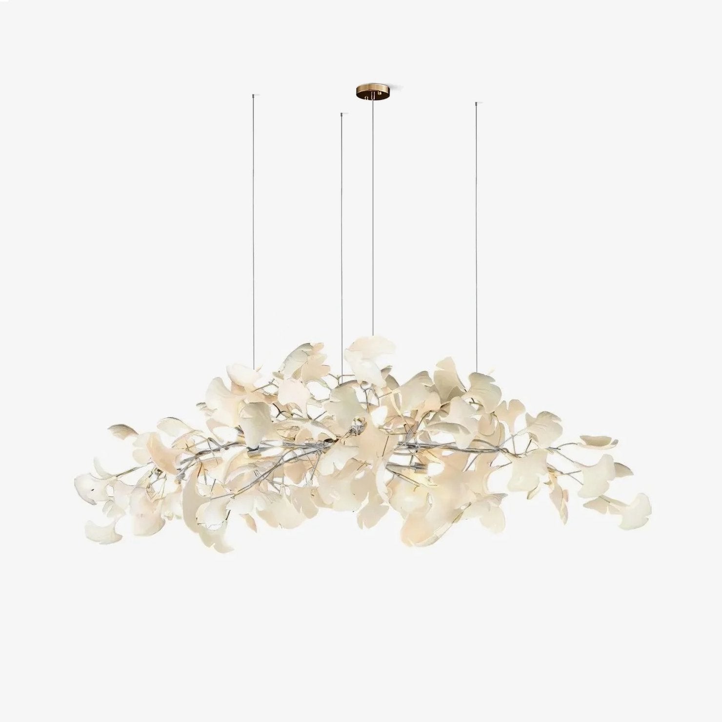 Arux Lustre Ginkgo Art Déco Courbé Vers le Bas - Neutralighting