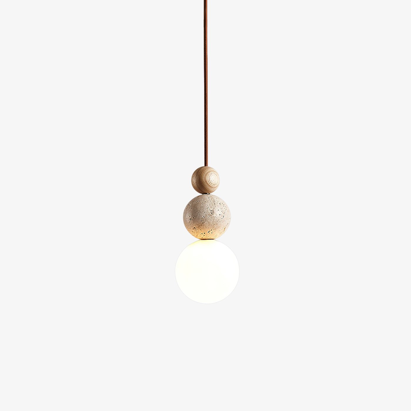 Ullaeia Sphère-Grappe Travertin Pendentif Lumière - Neutralighting