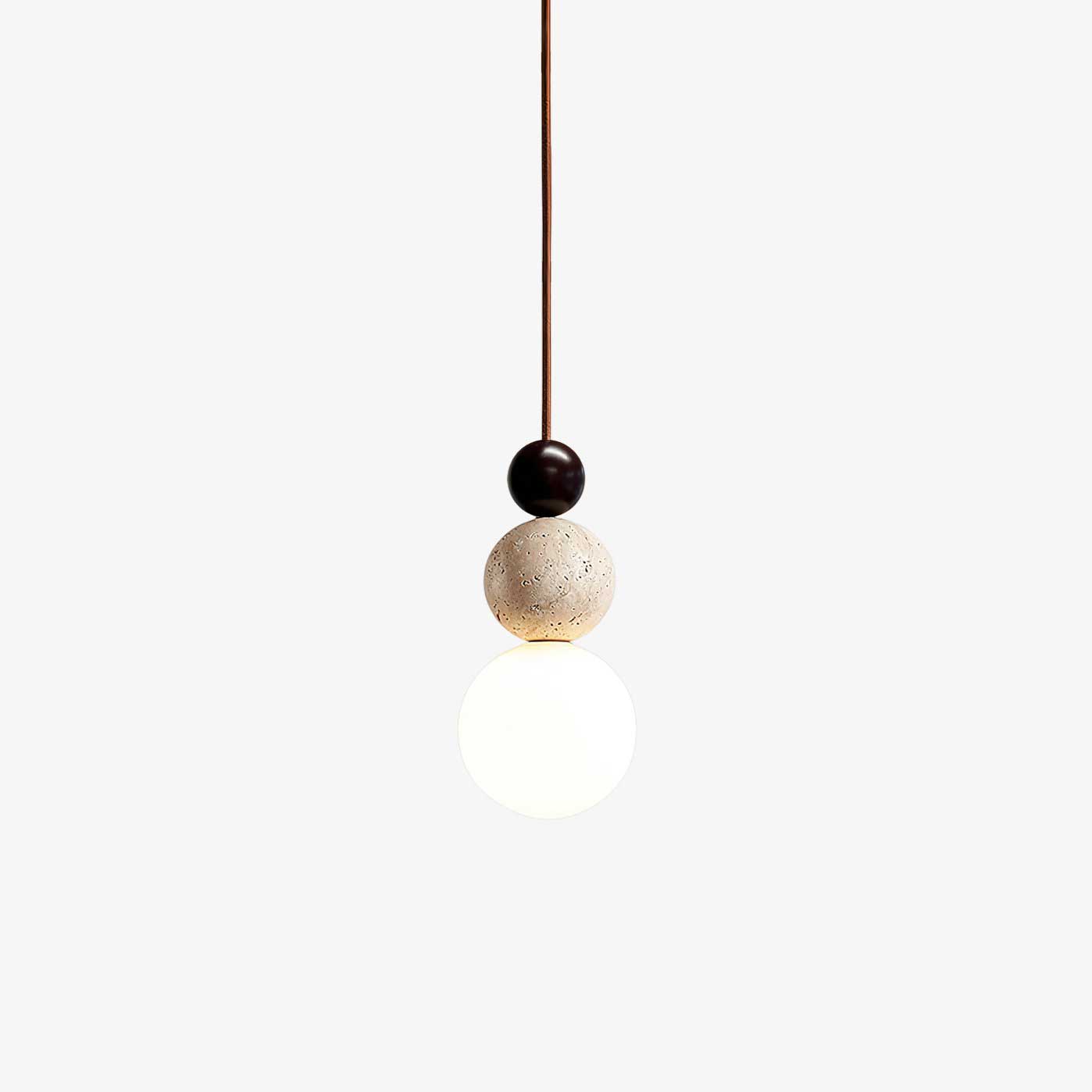 Ullaeia Sphère-Grappe Travertin Pendentif Lumière - Neutralighting