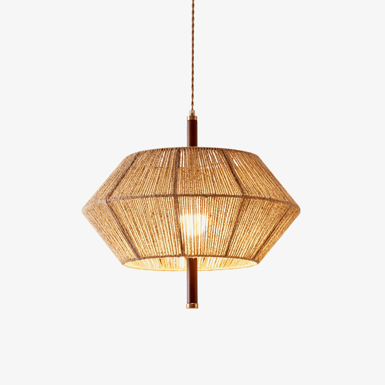 Rattan Lampe Suspendue Vintage en Corde - Neutralighting