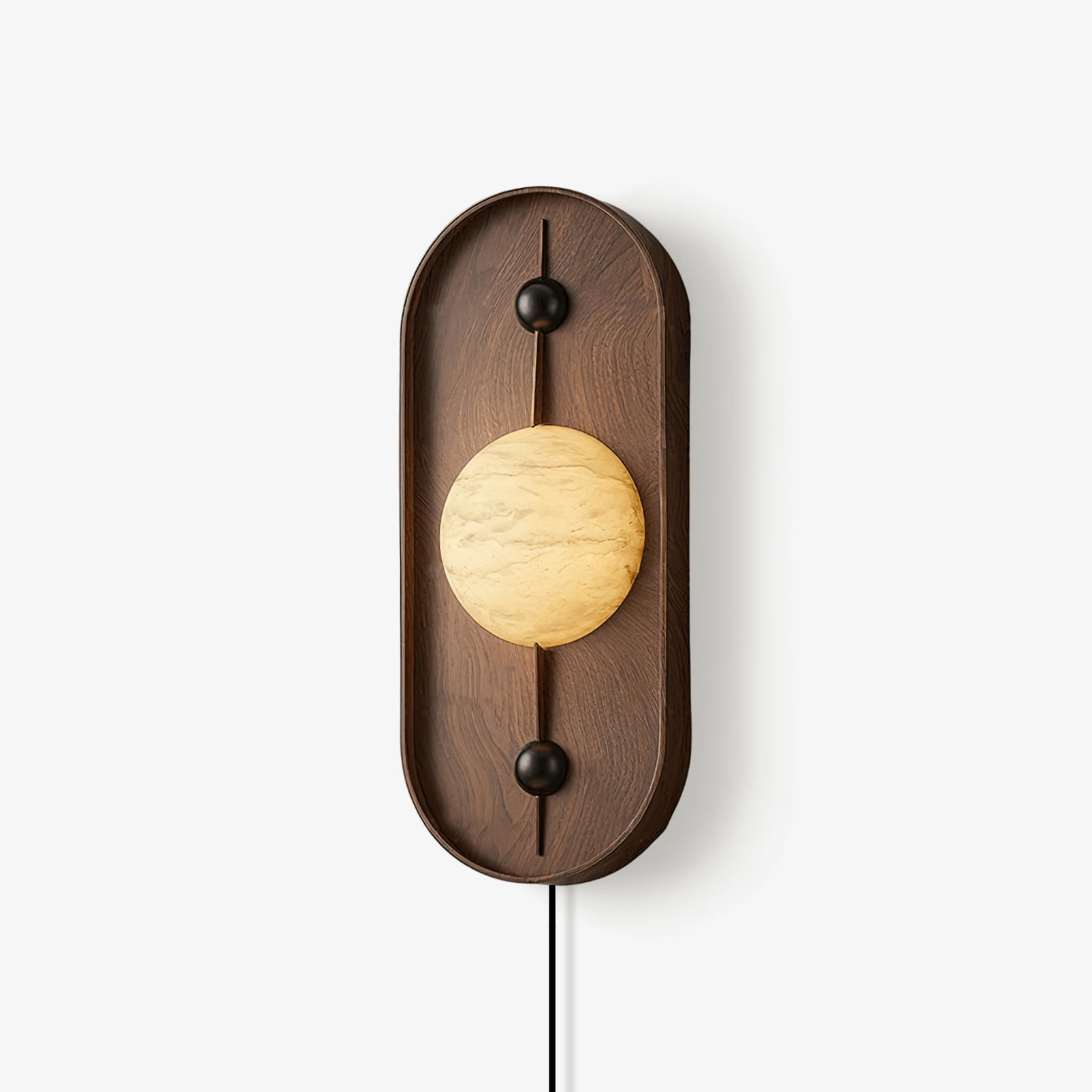 Lyvaran Oval Alabaster Wood Wall Light - Neutralighting