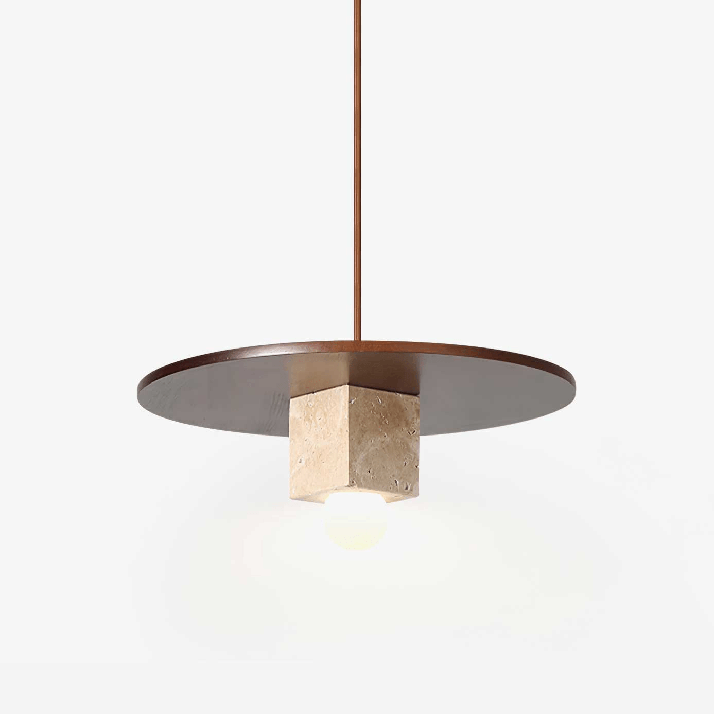 Ucariel Géométrique Travertin Pendentif Lumière - Neutralighting