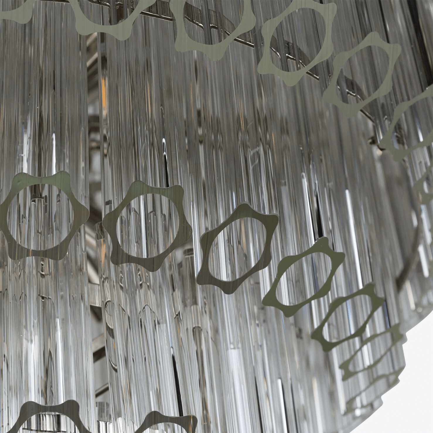 Aurora Chandelier Clear Glass Tube Layered Grande Vintage - Letslighting