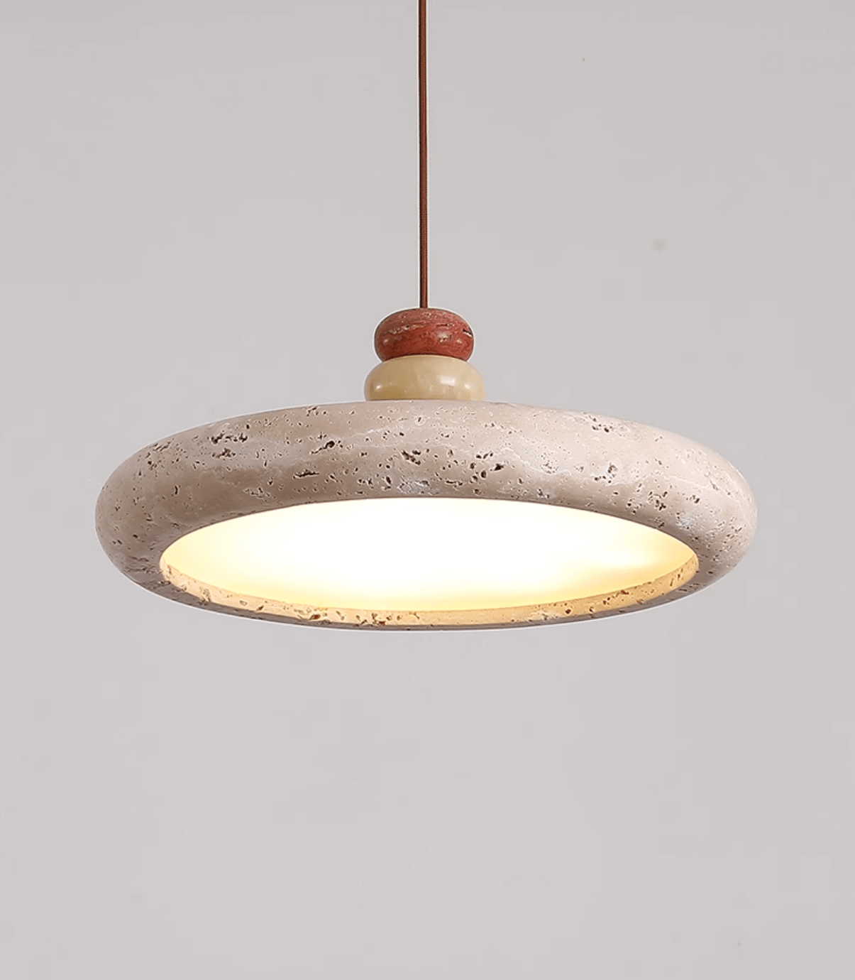 Cuvarora Disque Travertin Pendentif Lumière - Neutralighting