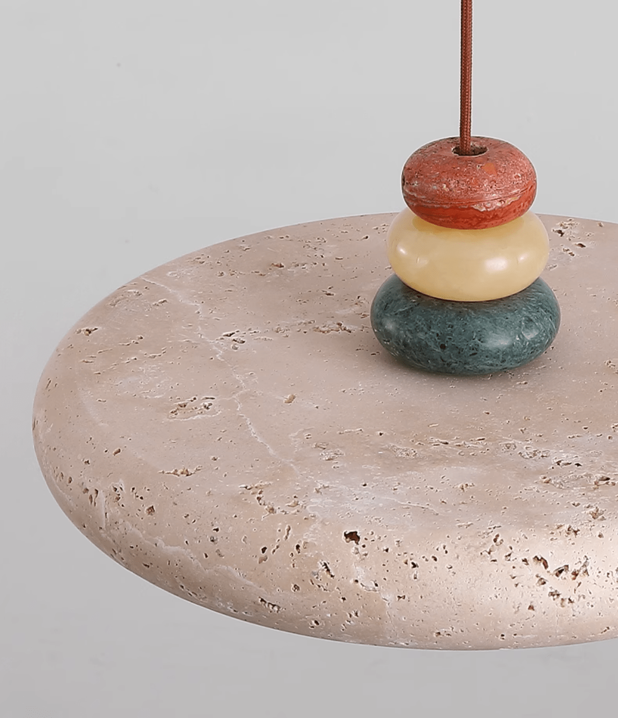 Cuvarora Disque Travertin Pendentif Lumière - Neutralighting