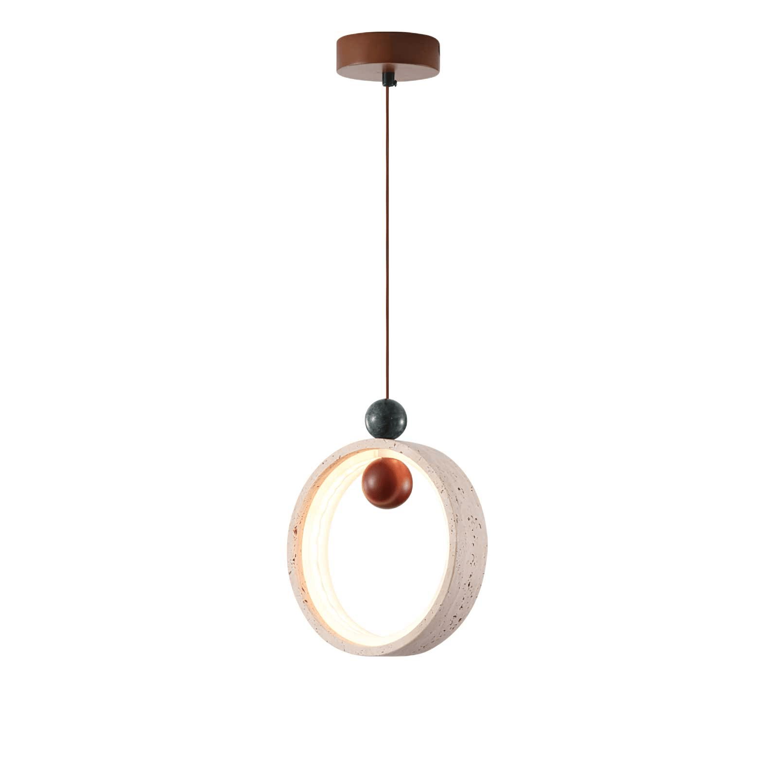 Vovinyra Circulaire Travertin Pendentif Lumière - Neutralighting