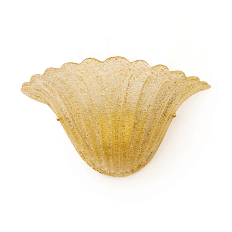 Aurora Wall Lamp Scallop Edge Textured Glass Elegant - Letslighting