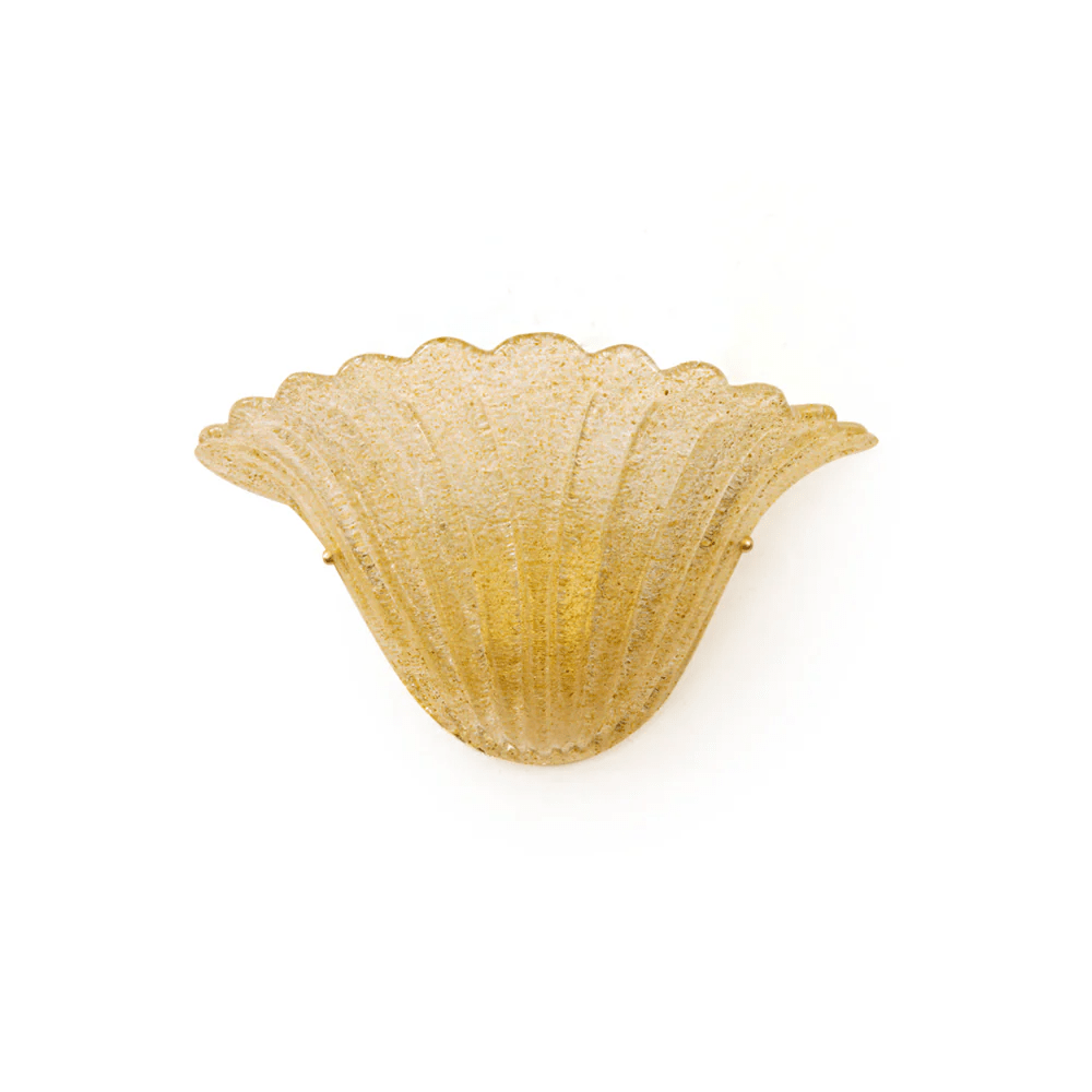 Aurora Wall Lamp Scallop Edge Textured Glass Elegant - Letslighting